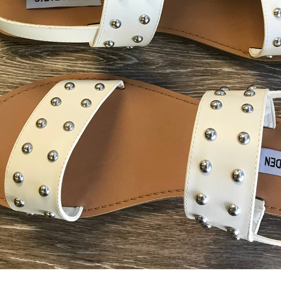 STEVE MADDEN Azalea White Studded Strappy Sandal - Picture 3 of 3